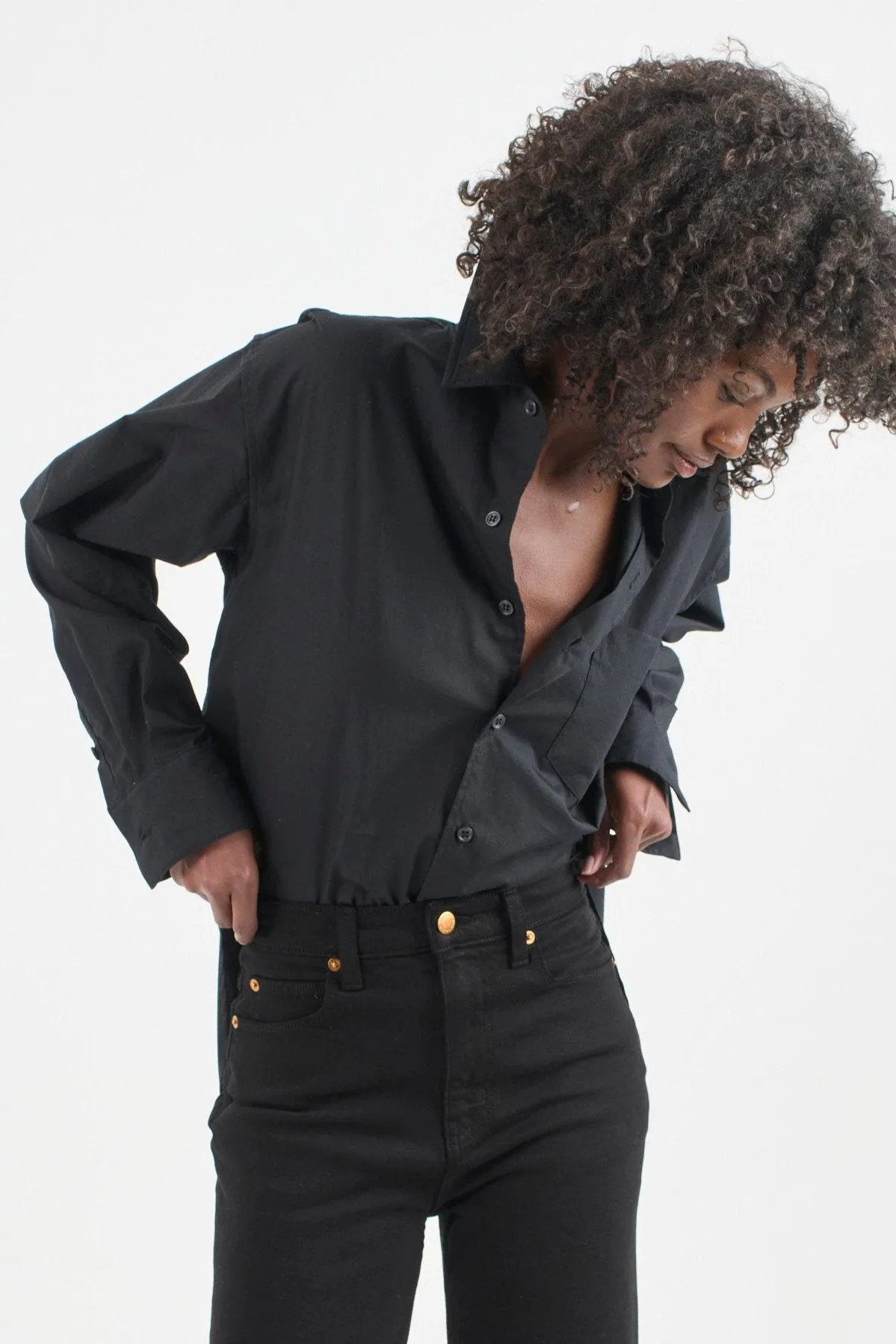 The Weekend Shirt in Black sold by Jamie Haller