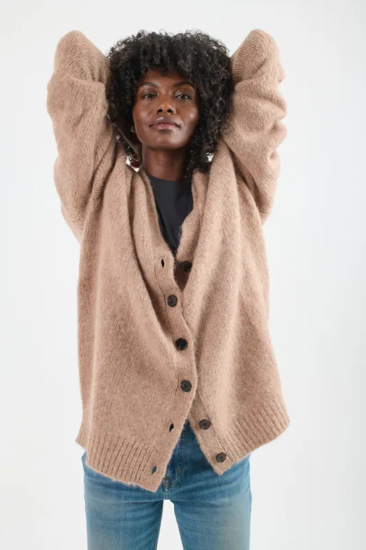 The Oversized Cardigan in Camel sold by Jamie Haller