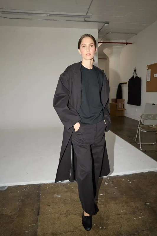 The Baggy Trench Coat in Black sold by Jamie Haller