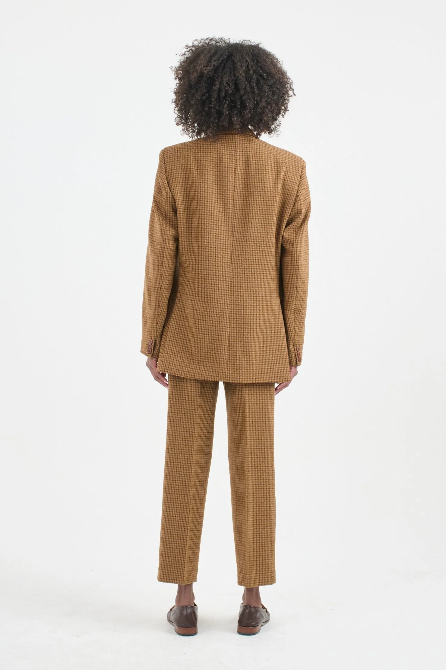 The Julius Blazer in Burgundy Brown Houndstooth sold by Jamie Haller product image thumbnail 4