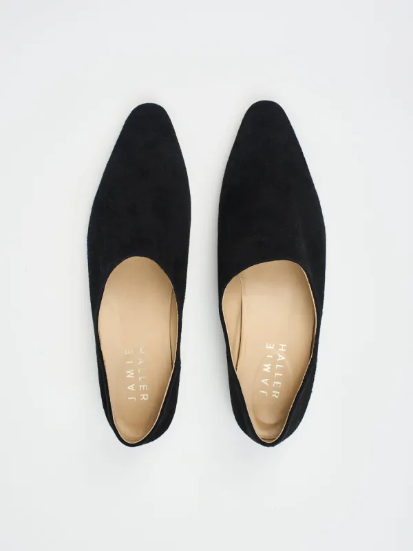The Mule in Black Suede sold by Jamie Haller