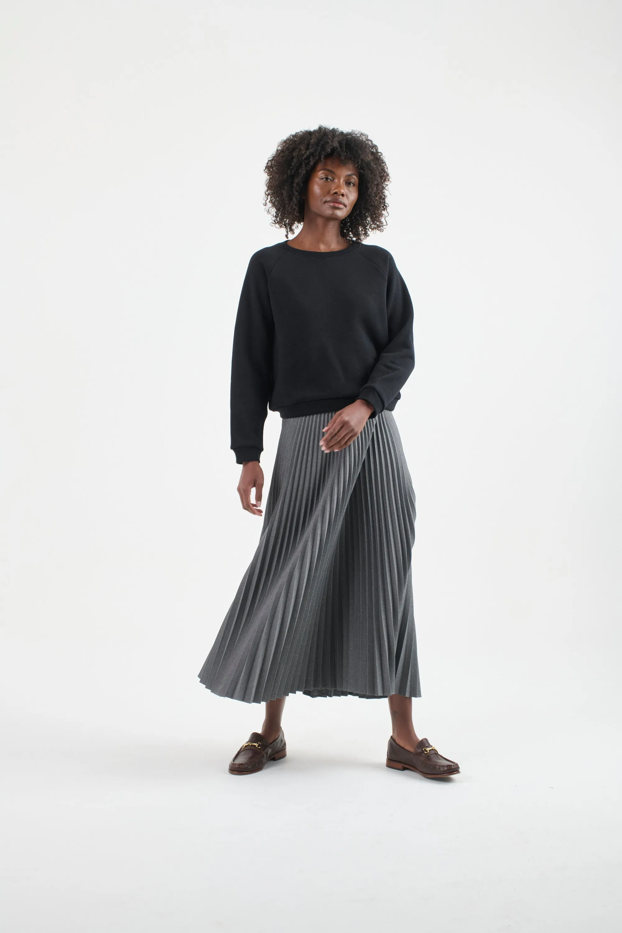 The Accordion Skirt in Oxford Grey sold by Jamie Haller product image thumbnail 5