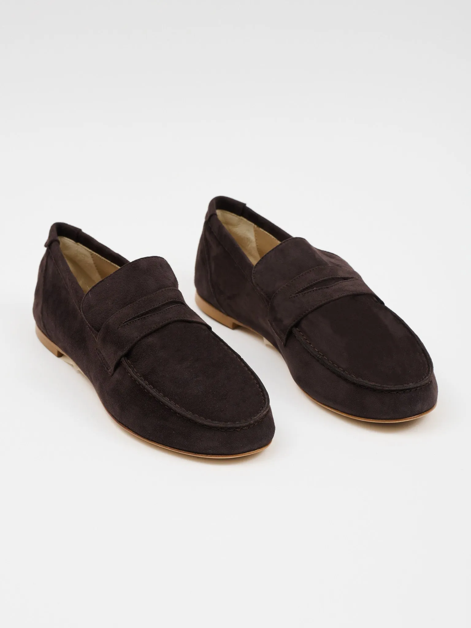 The Penny Loafer in Walnut Suede sold by Jamie Haller product image thumbnail 3