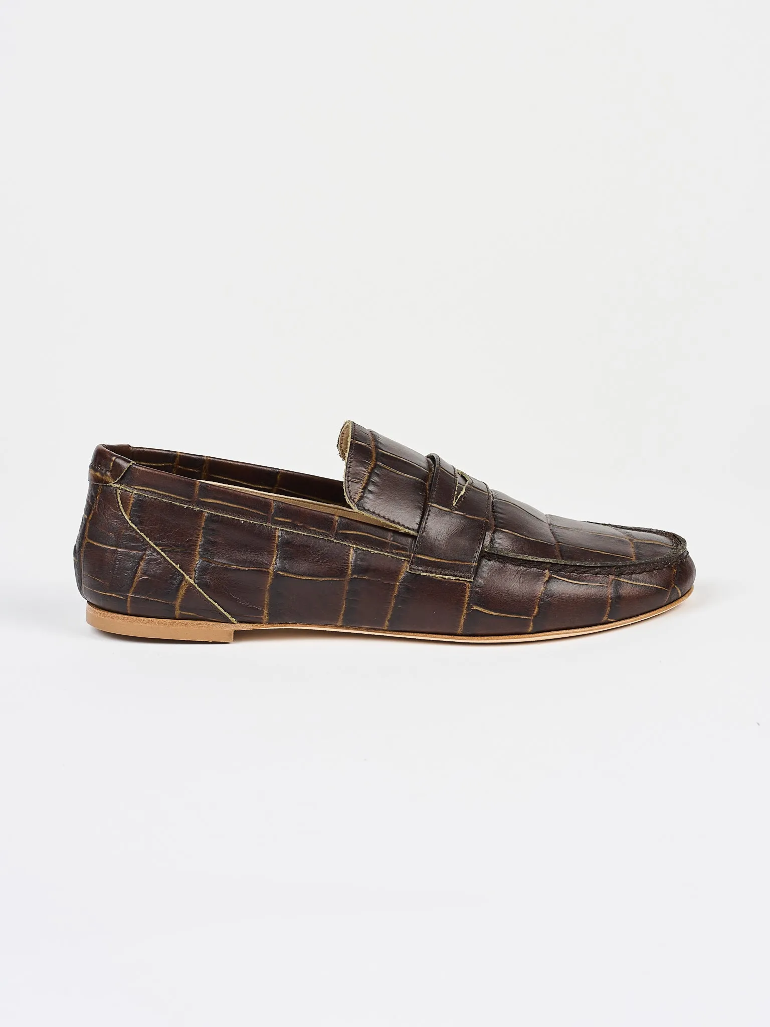 The Penny Loafer in Deep Brown Croc sold by Jamie Haller product image thumbnail 3