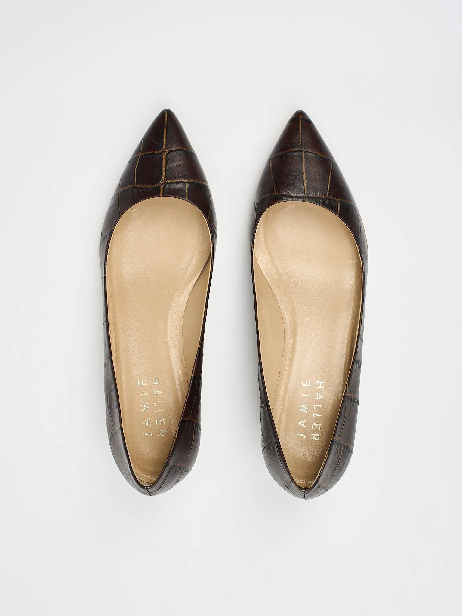 The Kitty Point Heel in Deep Brown Croc sold by Jamie Haller product image thumbnail 2