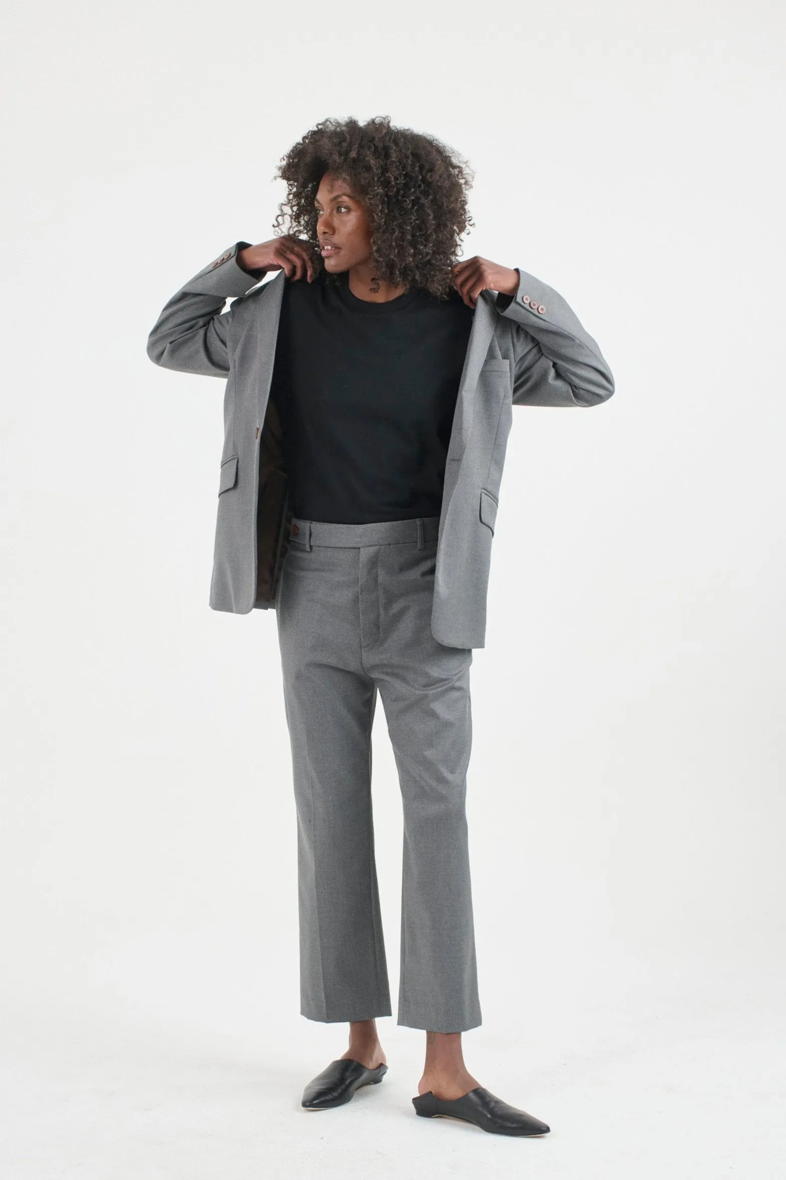 The Waist Tape Trouser in Oxford Grey sold by Jamie Haller product image thumbnail 4