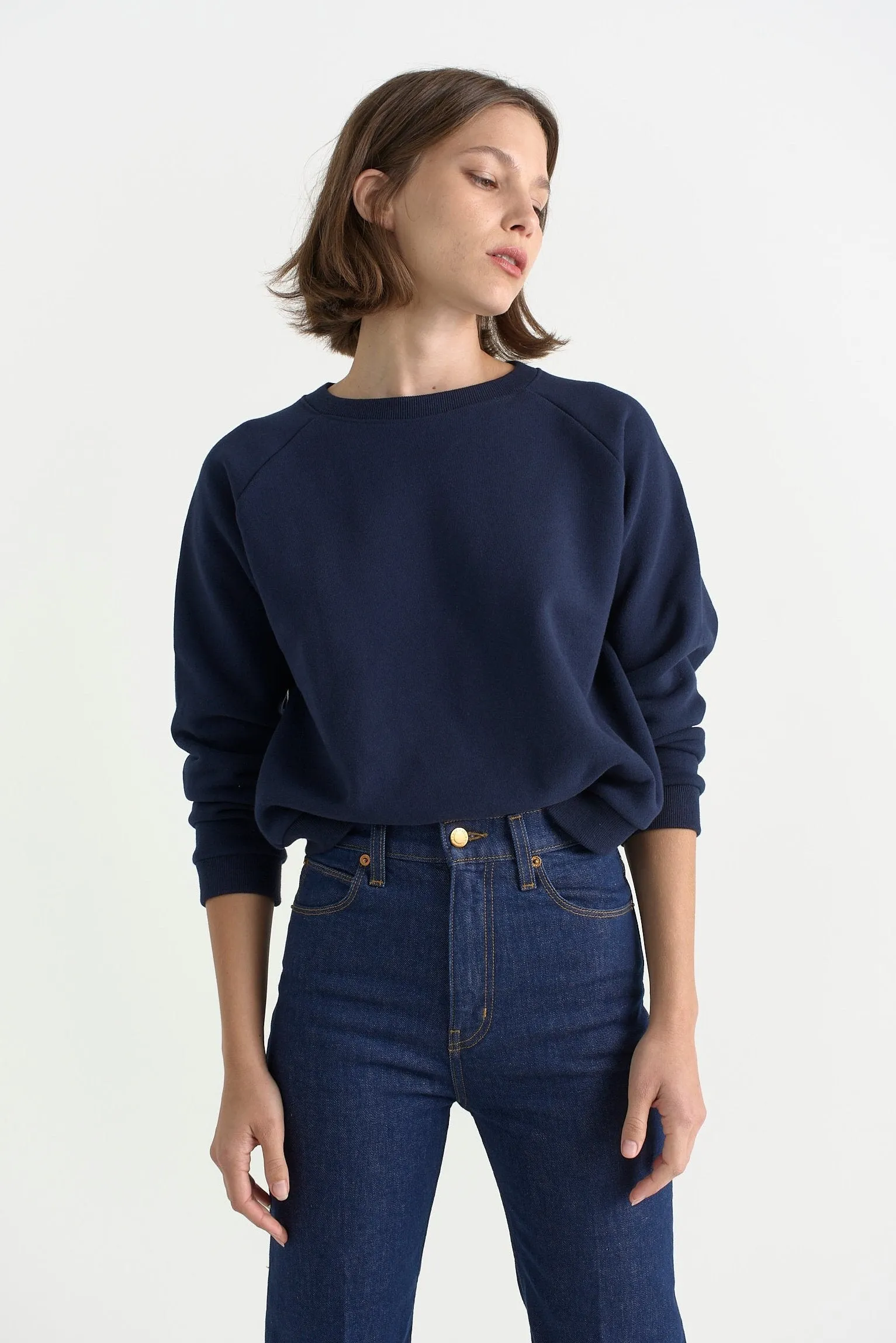 The Daily Sweatshirt in Navy sold by Jamie Haller