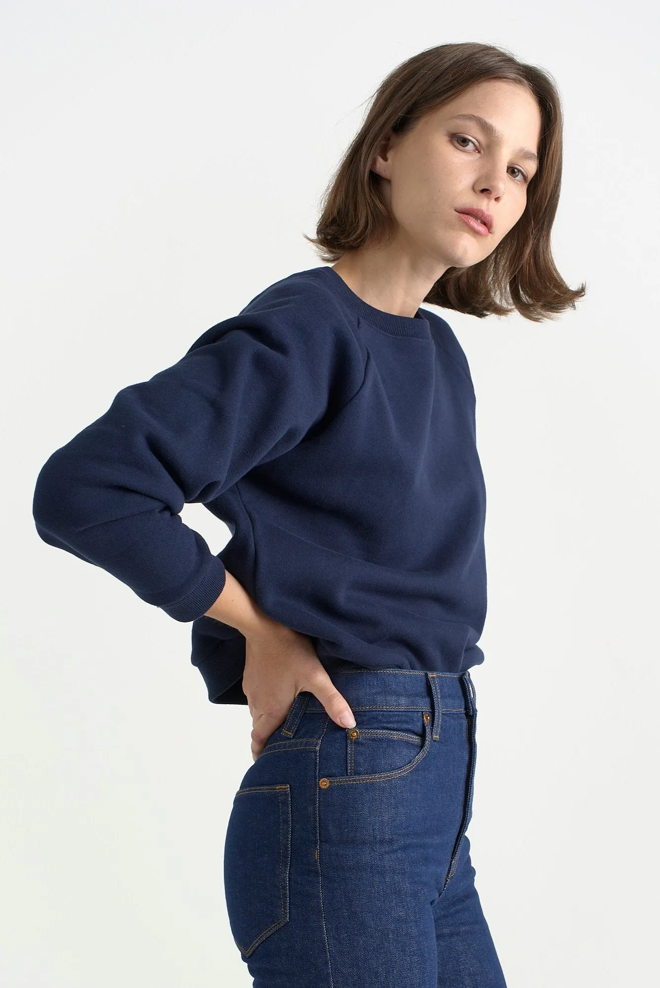 The Daily Sweatshirt in Navy sold by Jamie Haller product image thumbnail 2