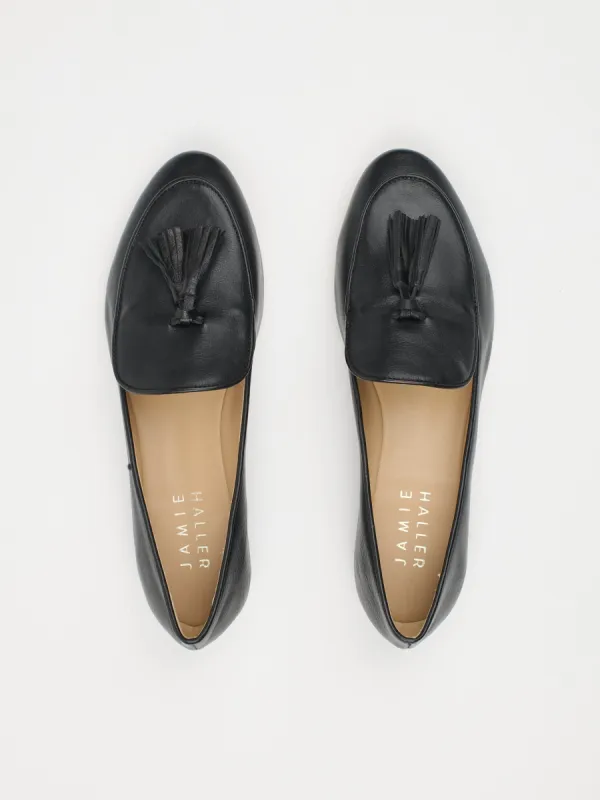 The Belgian Tassel Loafer in Black made by Jamie Haller