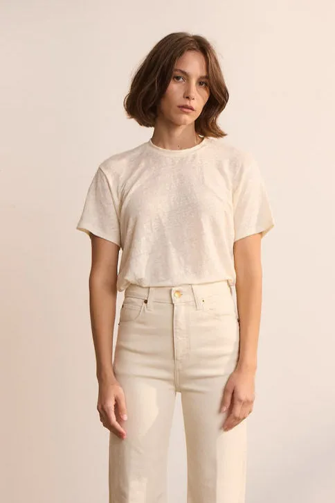 The Chameleon Tee Linen in Ecru sold by Jamie Haller product image thumbnail 5