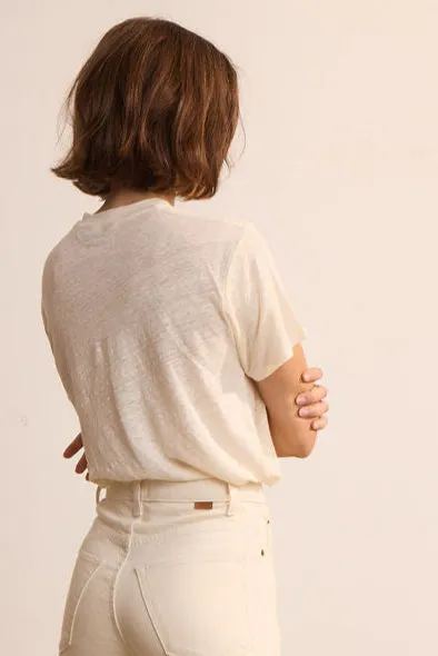 The Chameleon Tee Linen in Ecru sold by Jamie Haller product image thumbnail 3