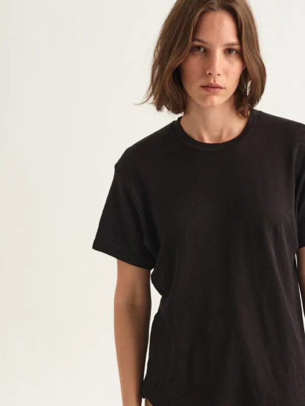 The Chameleon Tee Linen in Black sold by Jamie Haller