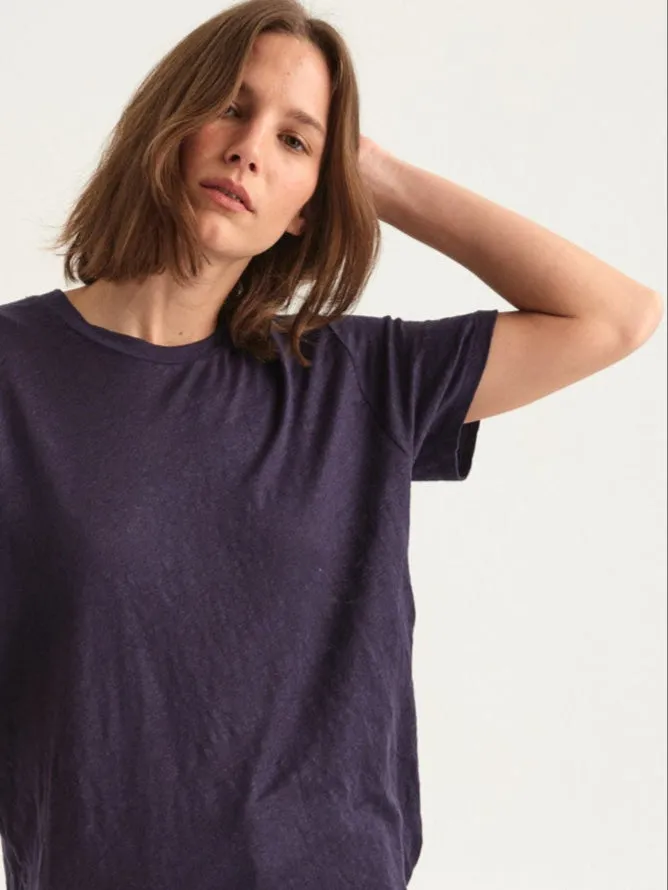 The Chameleon Tee Linen in Navy sold by Jamie Haller product image thumbnail 3