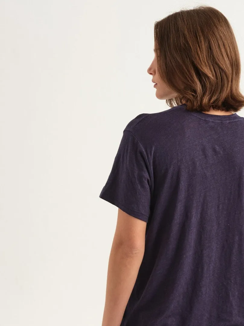 The Chameleon Tee Linen in Navy sold by Jamie Haller product image thumbnail 2
