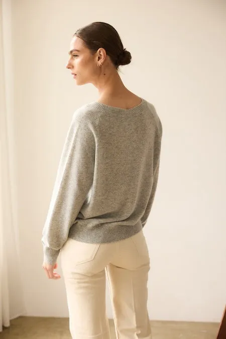 The V Fave Cashmere Sweater in Light Heather sold by Jamie Haller product image thumbnail 3