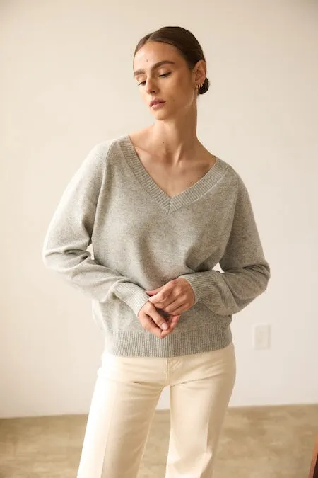 The V Fave Cashmere Sweater in Light Heather sold by Jamie Haller product image thumbnail 2