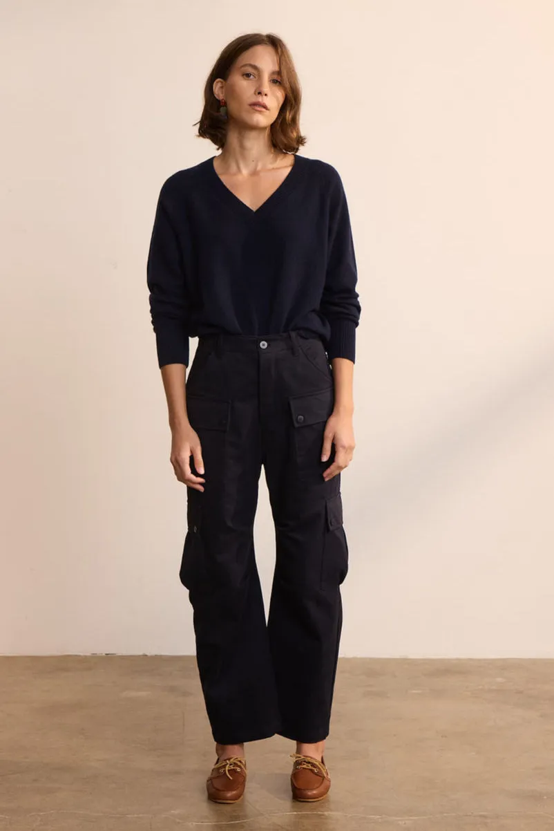 The V Fave Cashmere Sweater in Dark Navy sold by Jamie Haller product image thumbnail 4