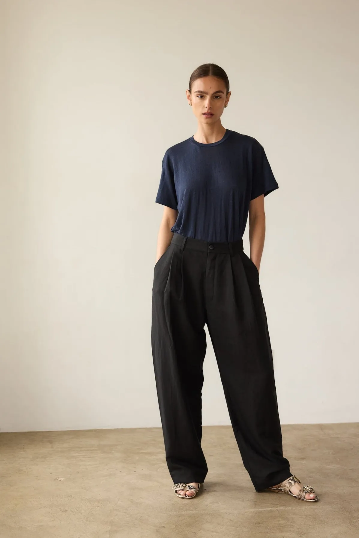 The Big Pleat Trouser in Black sold by Jamie Haller product image thumbnail 4