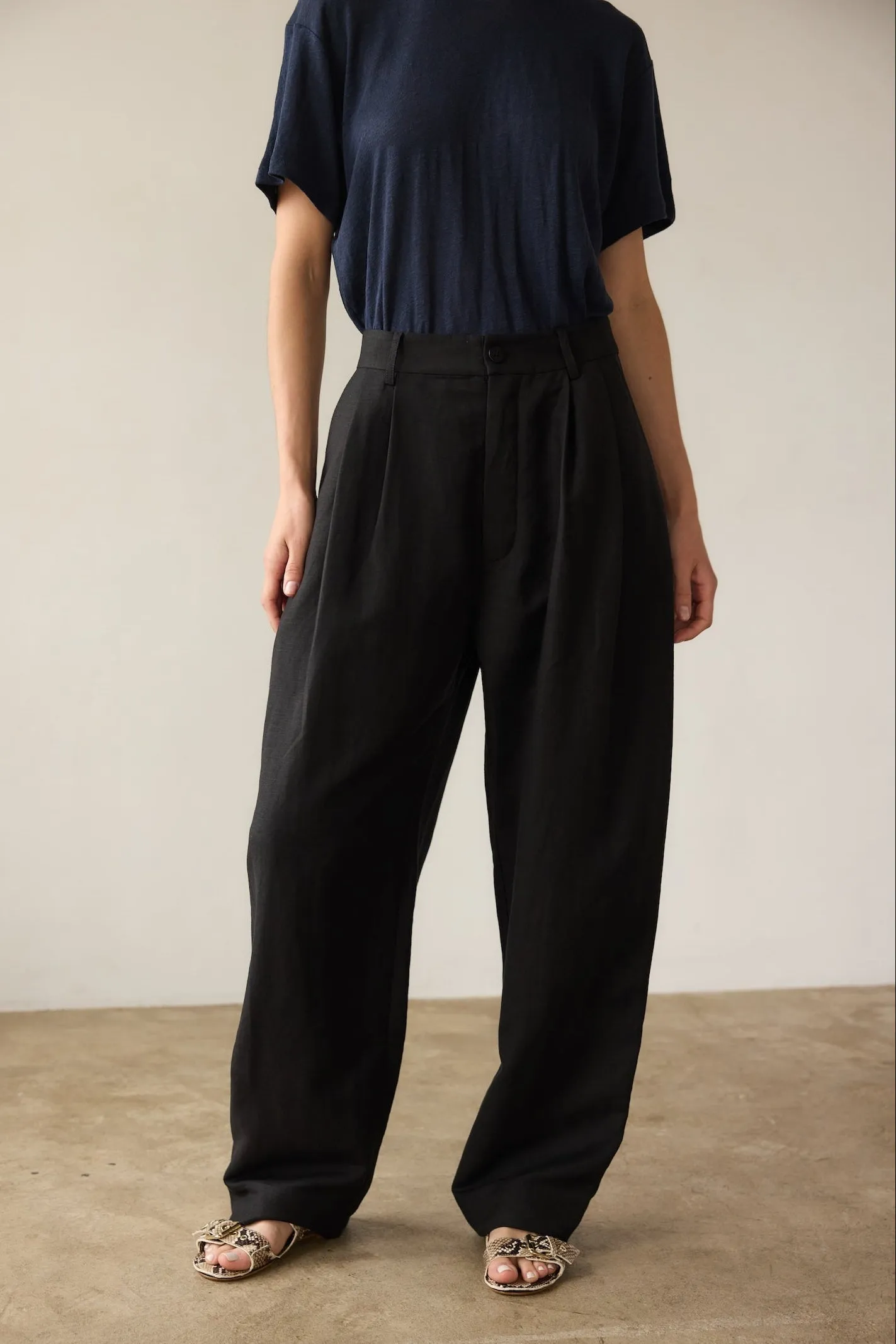 The Big Pleat Trouser in Black sold by Jamie Haller product image thumbnail 2
