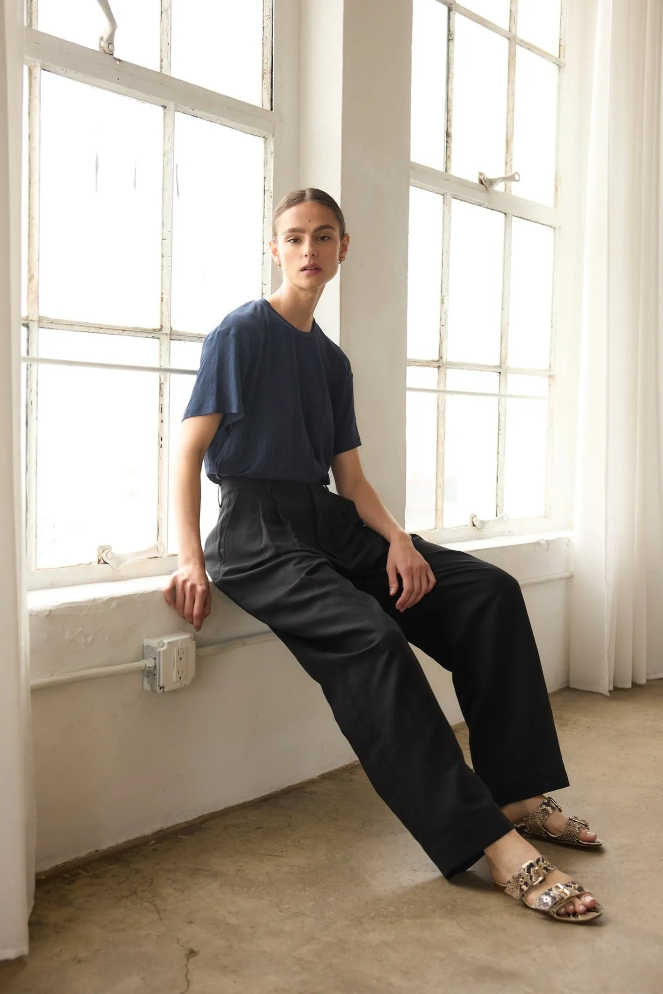 The Big Pleat Trouser in Black sold by Jamie Haller product image thumbnail 5