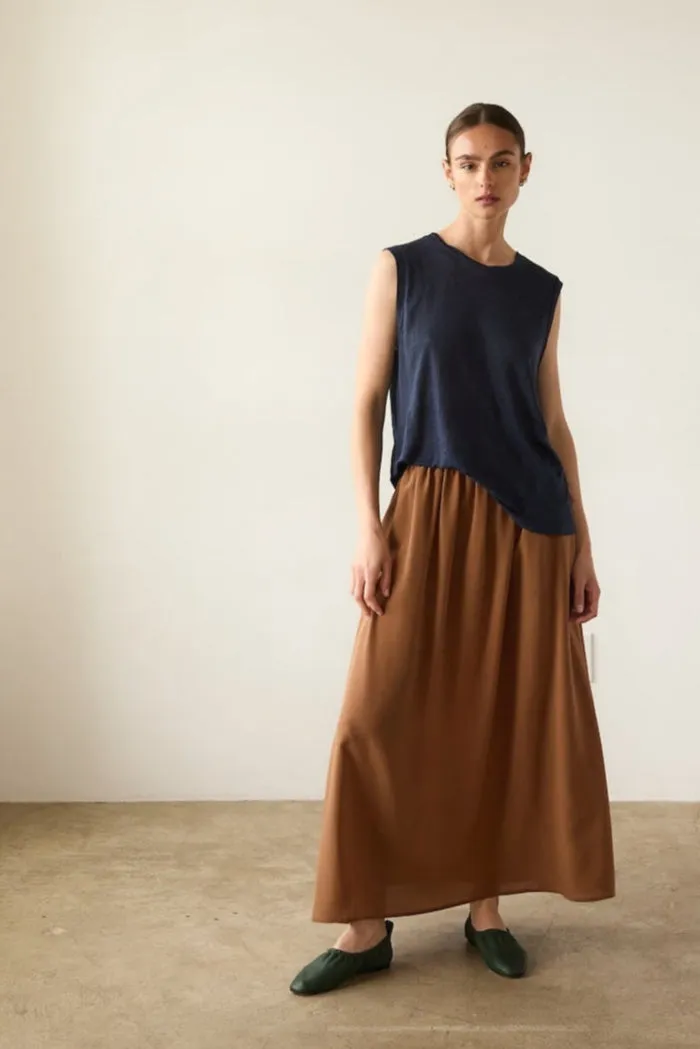 The Midi Swing Skirt in Clay sold by Jamie Haller product image thumbnail 3
