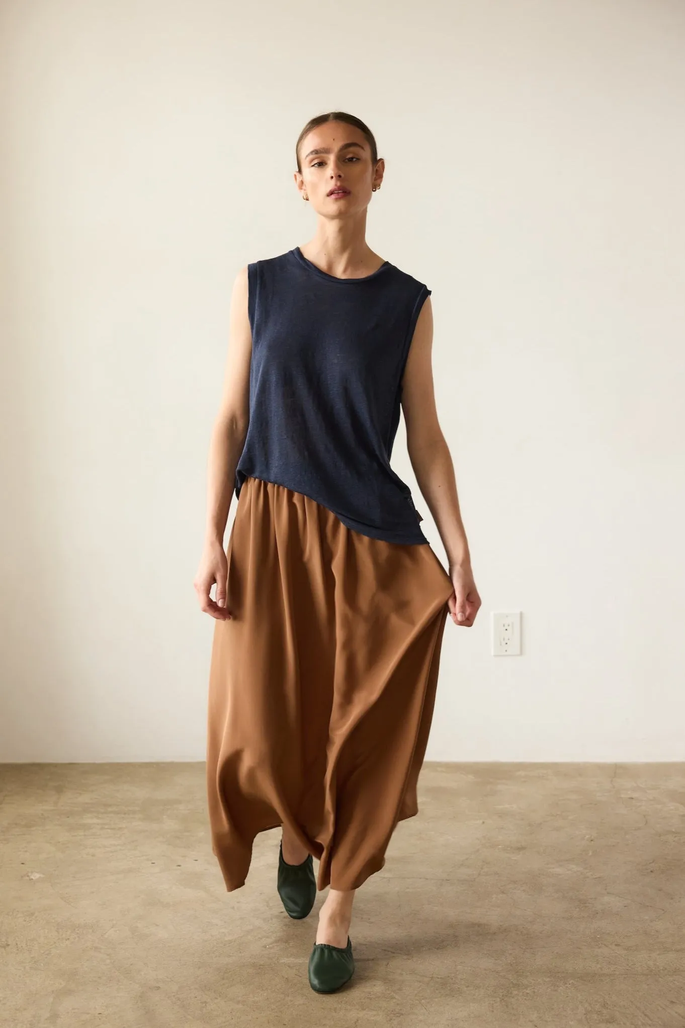 The Midi Swing Skirt in Clay sold by Jamie Haller product image thumbnail 4