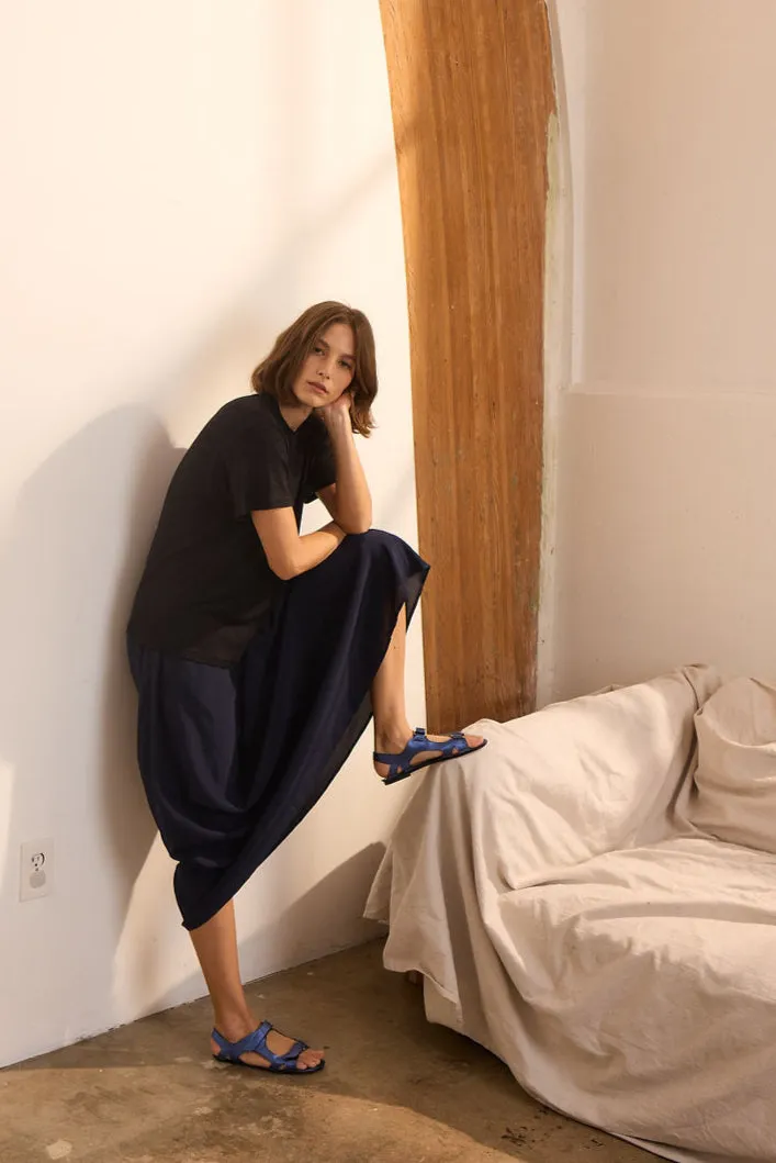 The Midi Swing Skirt in Navy sold by Jamie Haller product image thumbnail 4
