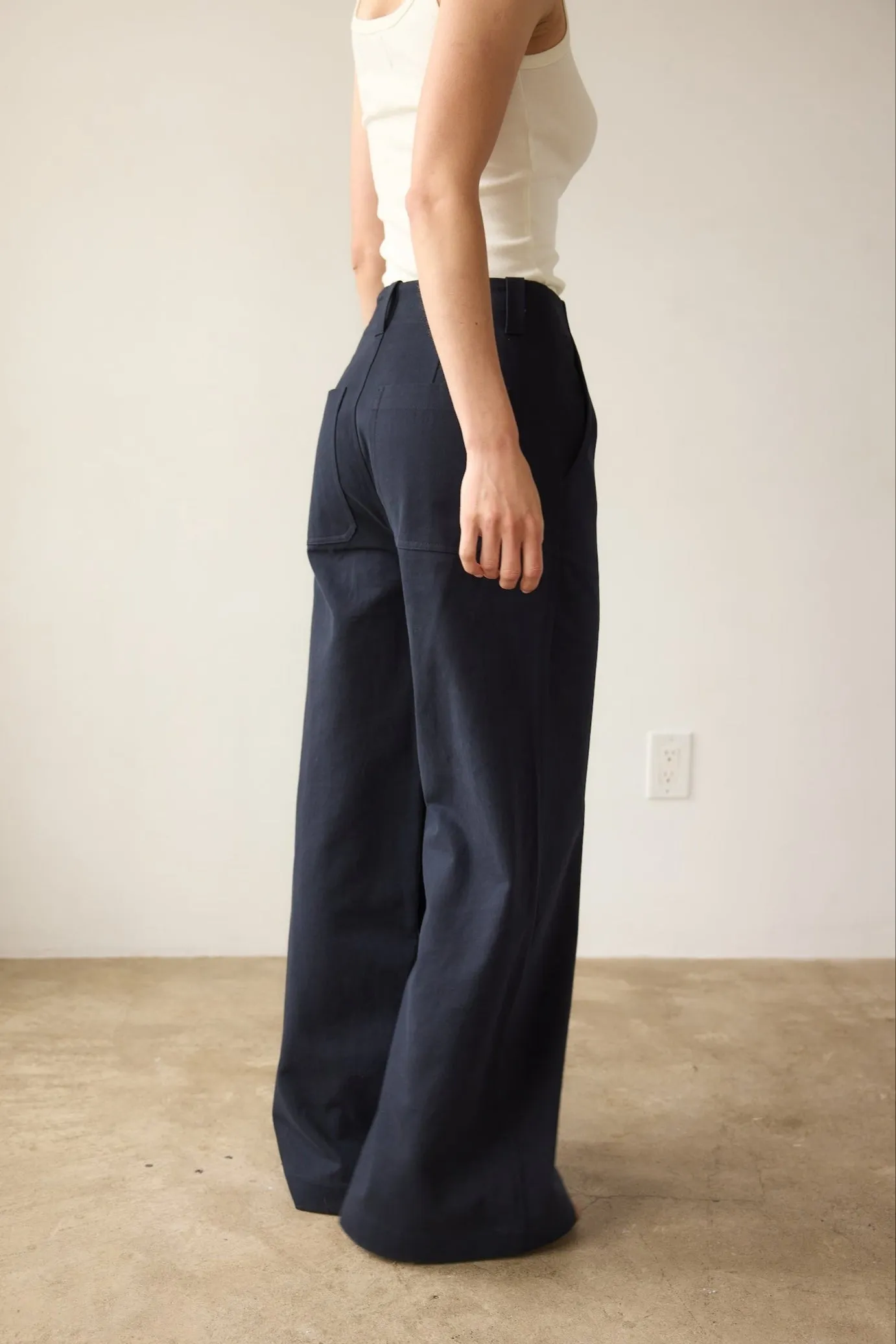 The Off Duty Trouser in Navy sold by Jamie Haller product image thumbnail 2