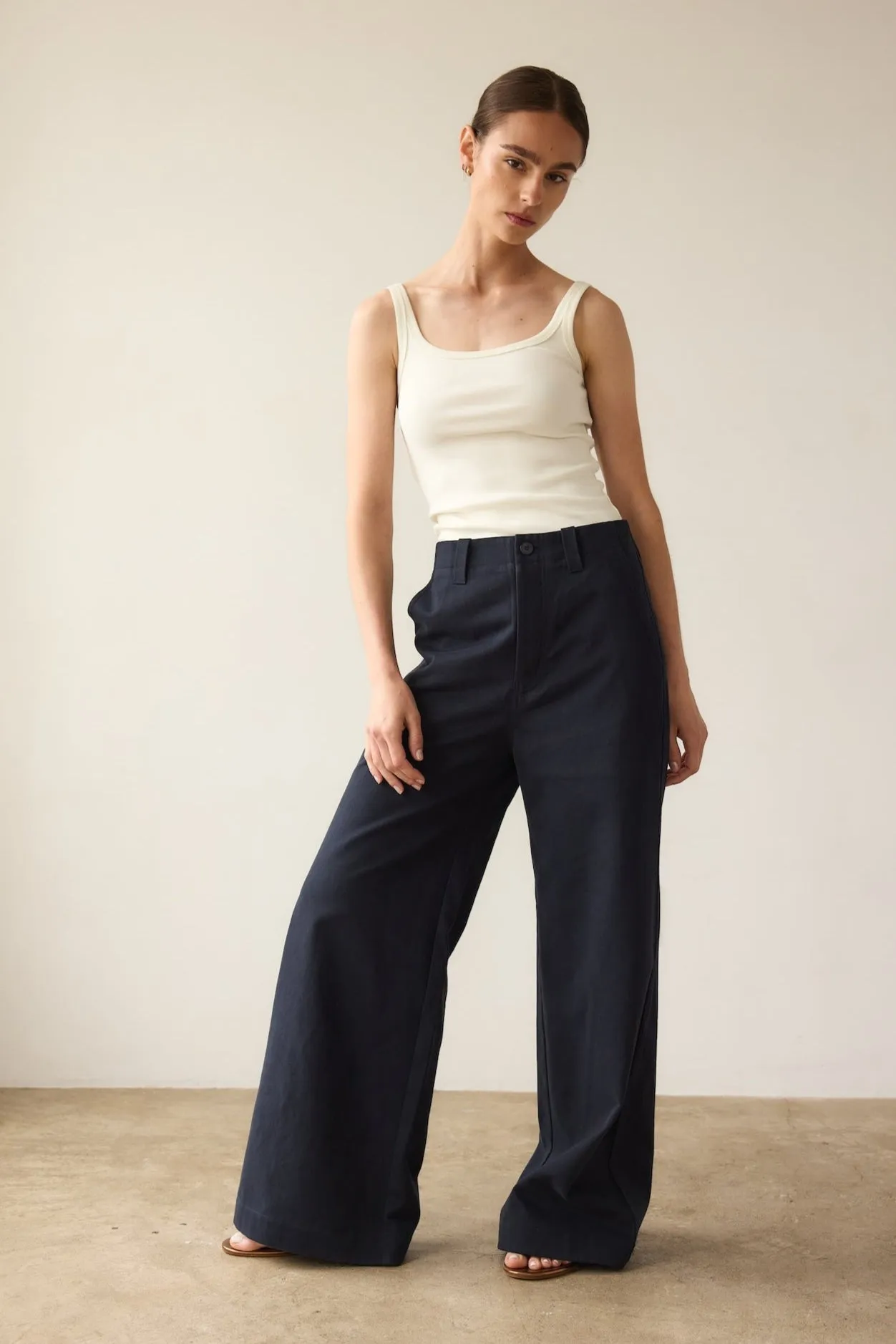 The Off Duty Trouser in Navy sold by Jamie Haller product image thumbnail 4