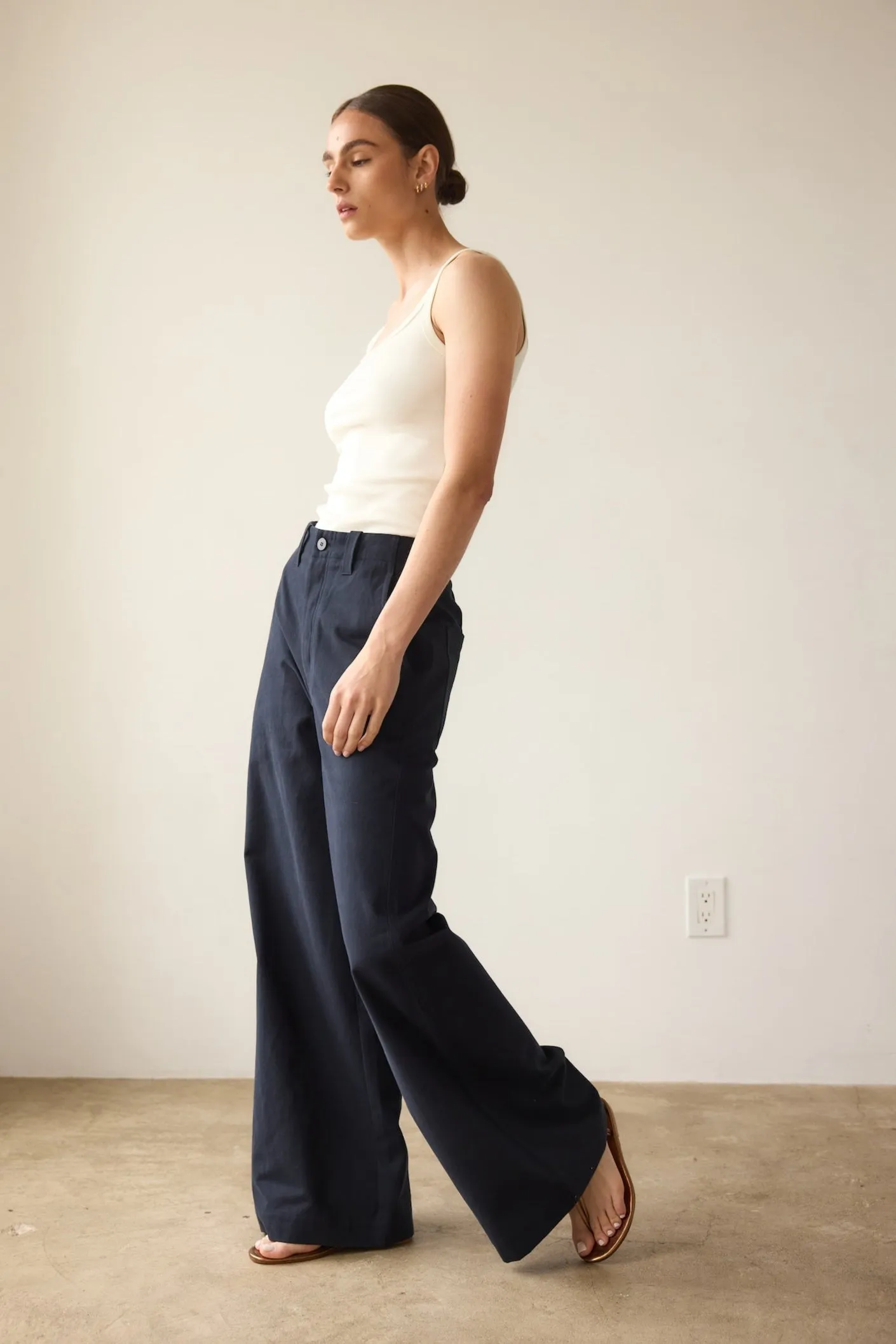 The Off Duty Trouser in Navy sold by Jamie Haller product image thumbnail 5