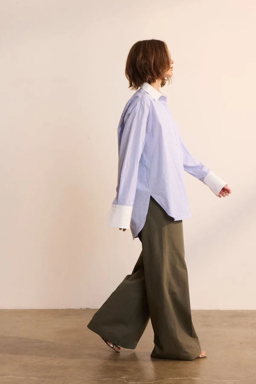 The Off Duty Trouser in Olive sold by Jamie Haller