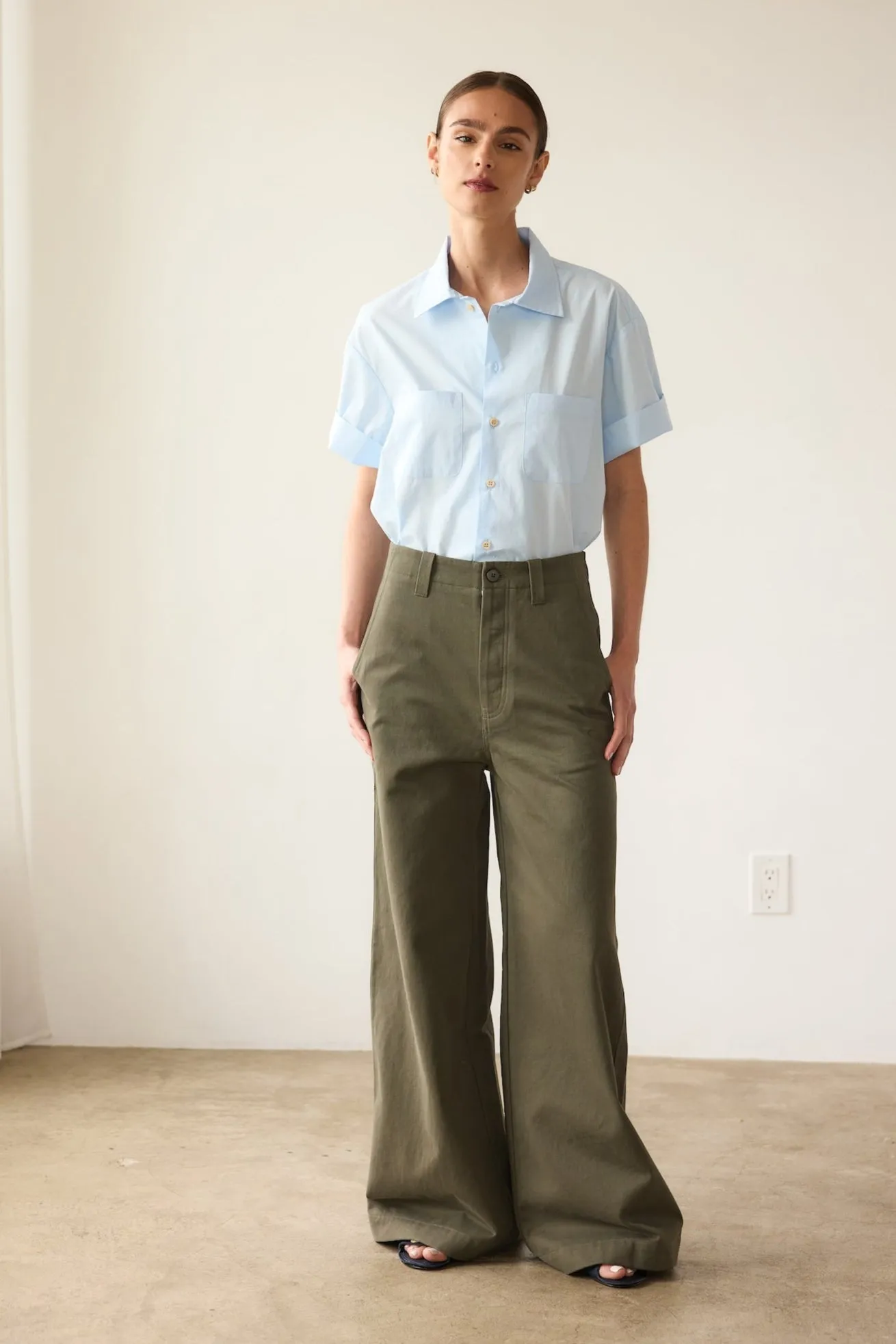 The Off Duty Trouser in Olive sold by Jamie Haller product image thumbnail 5