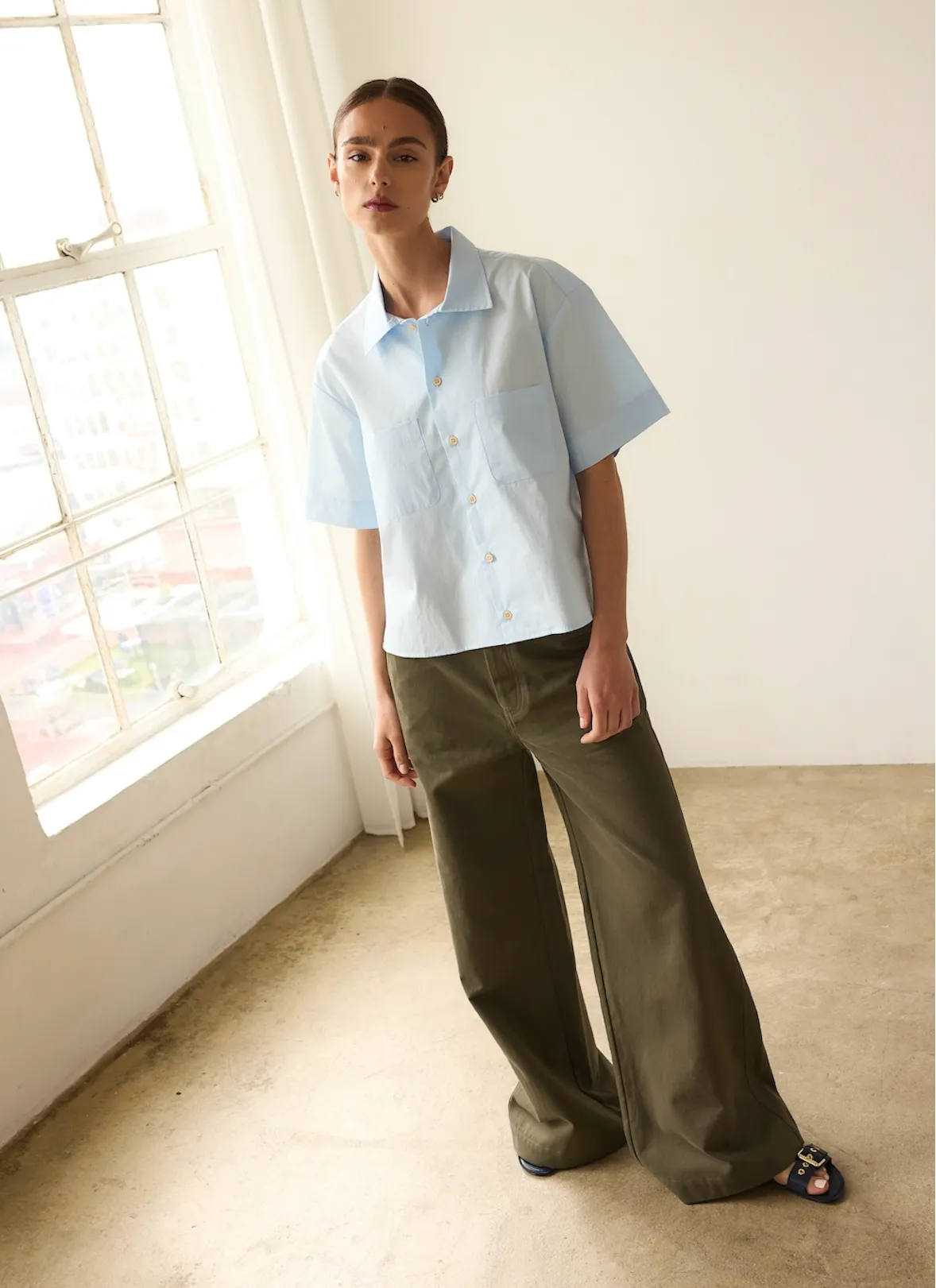 The Off Duty Trouser in Olive sold by Jamie Haller product image thumbnail 2