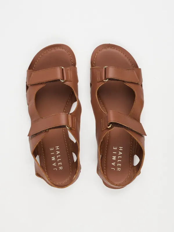 The Walking Sandal in Cognac sold by Jamie Haller