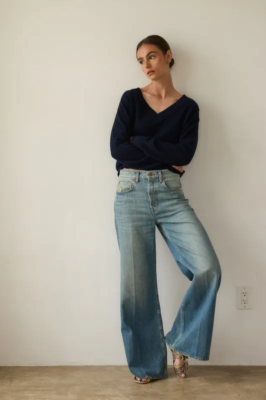 The Lax Wide in Worn Indigo sold by Jamie Haller