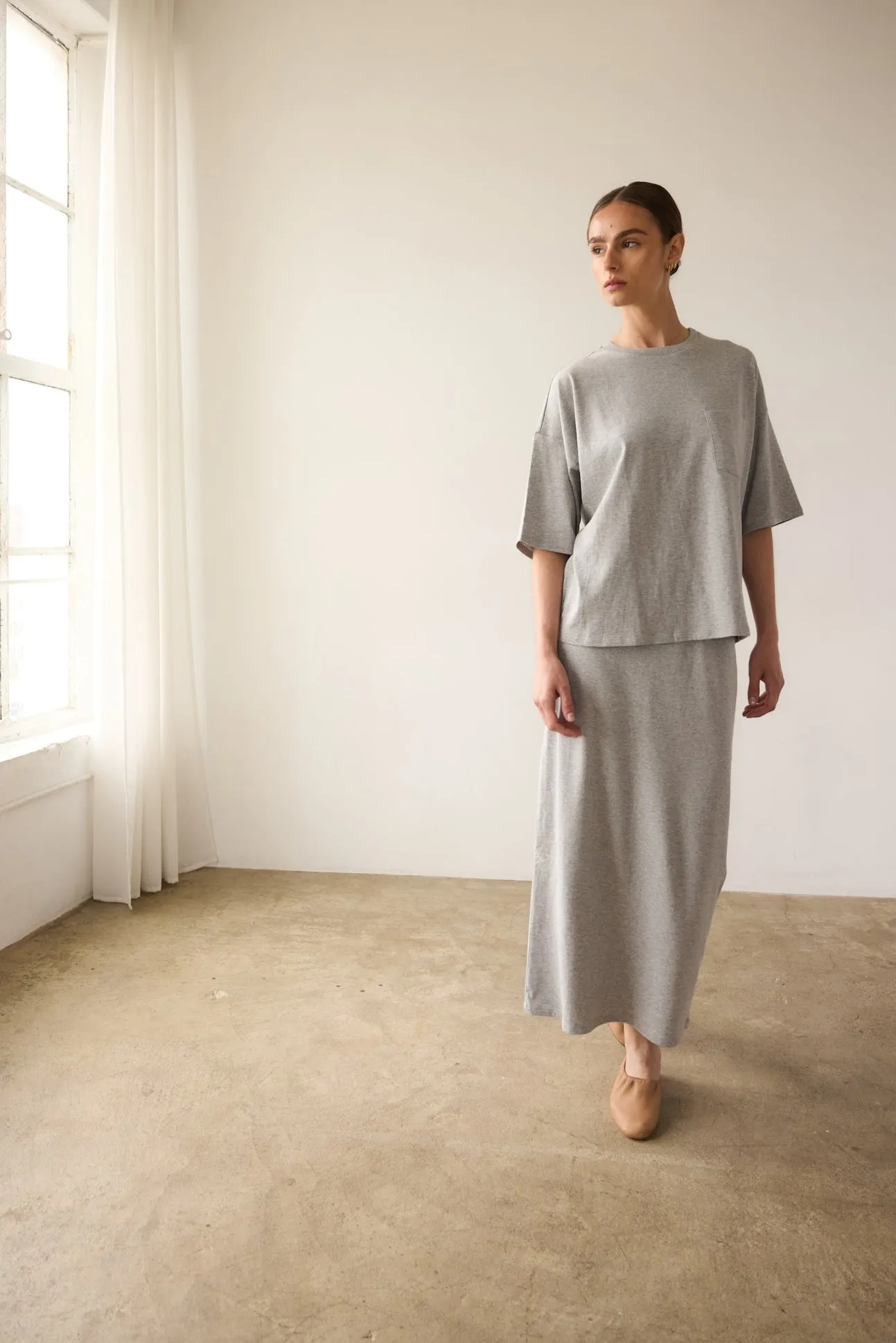 The Column Midi in Heather Grey sold by Jamie Haller product image thumbnail 4