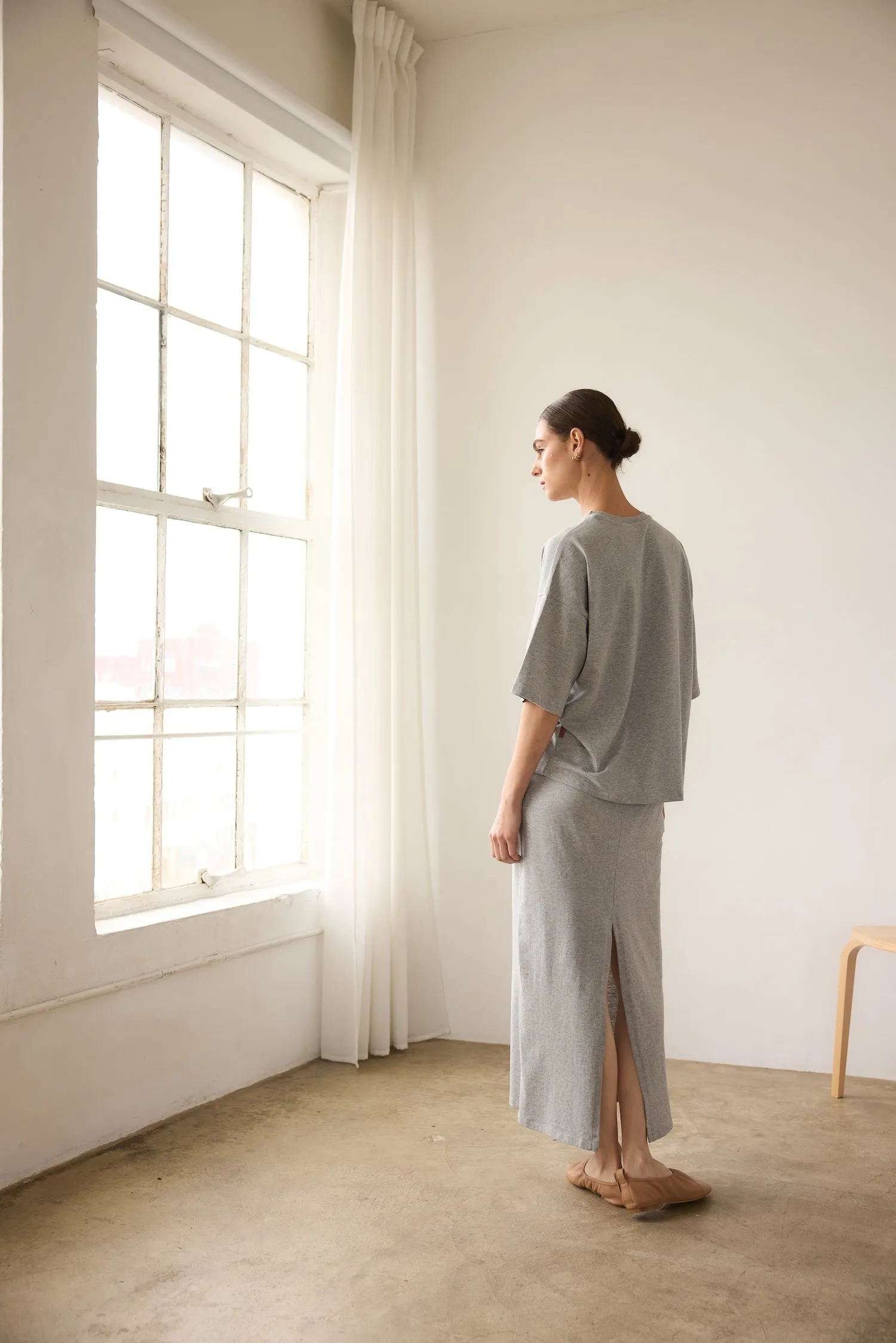 The Column Midi in Heather Grey sold by Jamie Haller product image thumbnail 2