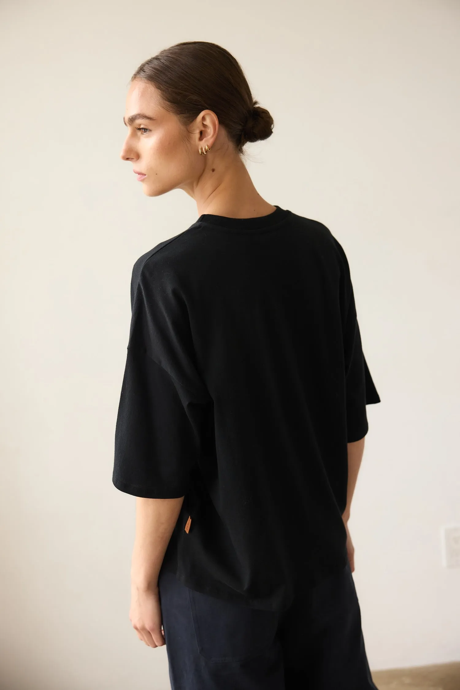 The Boxy Tee in Black sold by Jamie Haller product image thumbnail 3