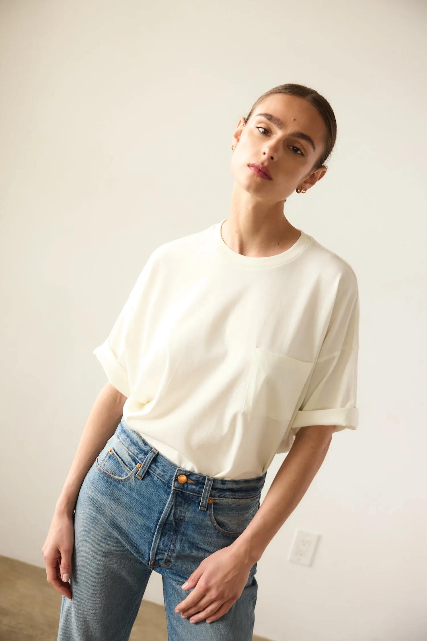 The Boxy Tee in Natural White sold by Jamie Haller product image thumbnail 2