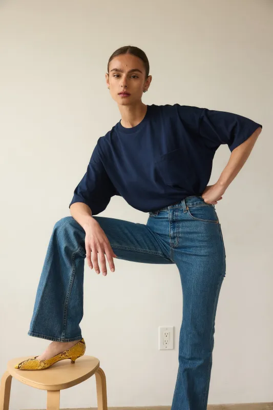 The Boxy Tee in Navy sold by Jamie Haller