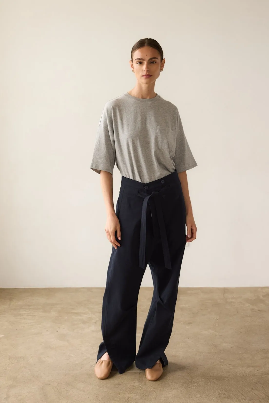 The Boxy Tee in Heather Grey sold by Jamie Haller product image thumbnail 4