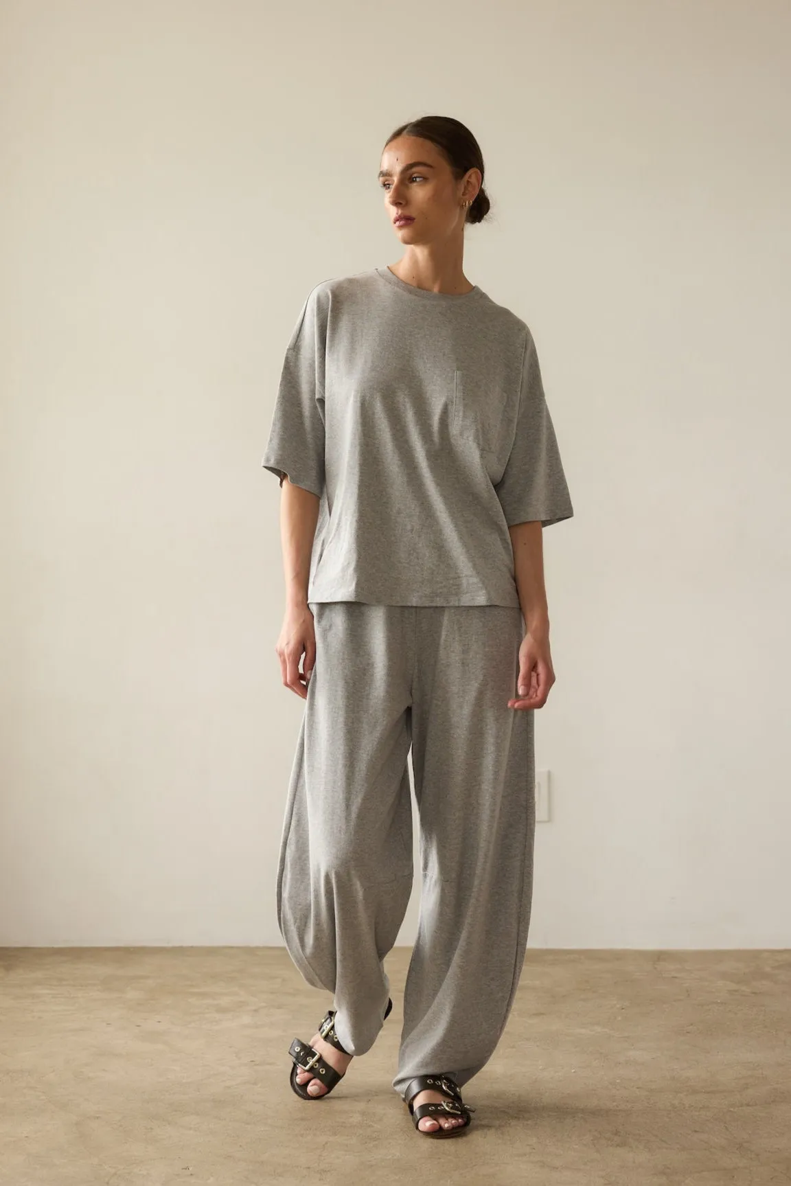 The Boxy Tee in Heather Grey sold by Jamie Haller product image thumbnail 3