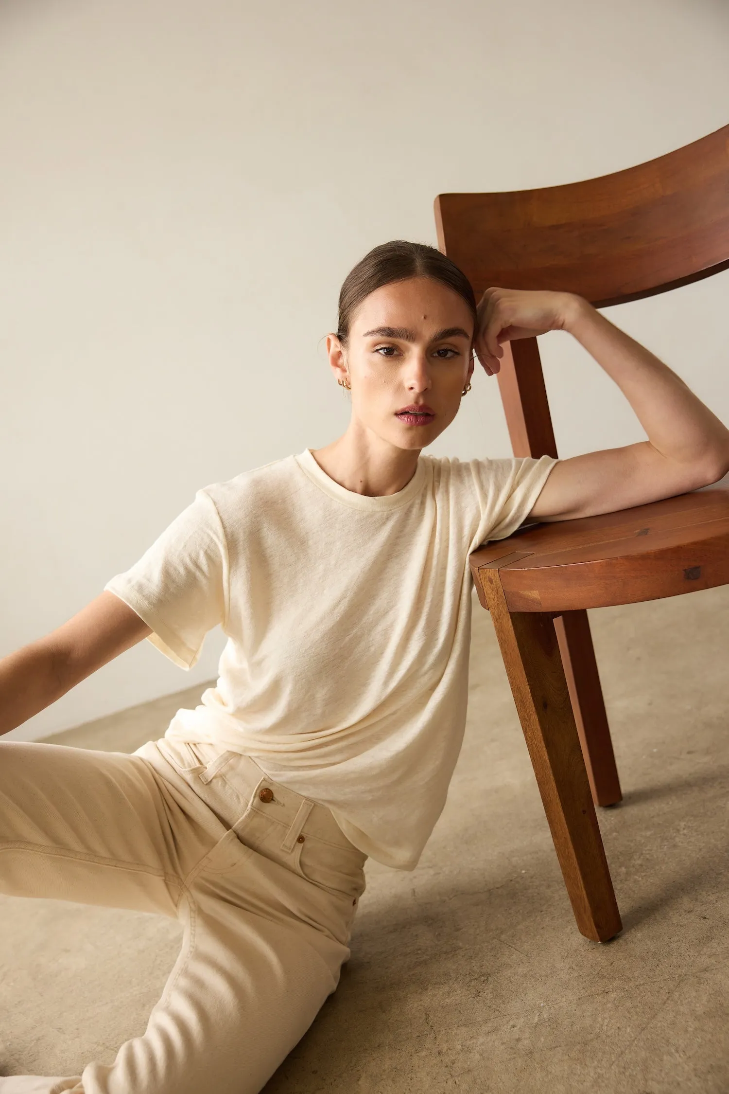 The Slouch in Ecru sold by Jamie Haller product image thumbnail 4