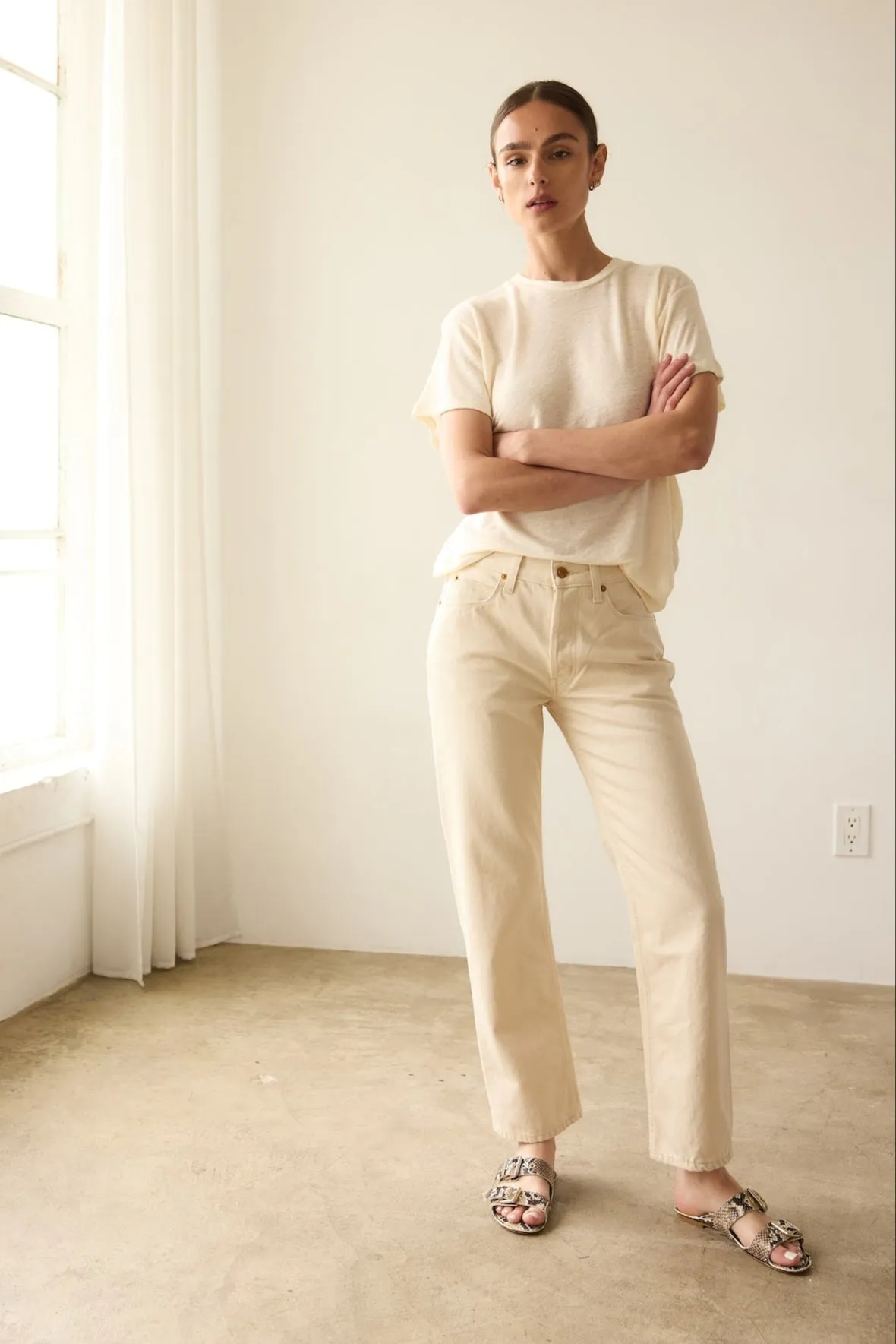 The Slouch in Ecru sold by Jamie Haller product image thumbnail 3