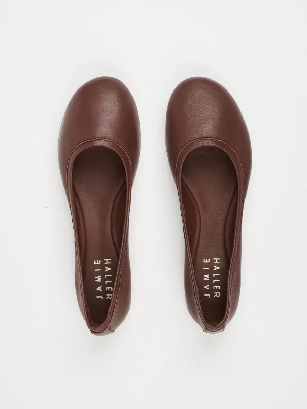 The Minimalist Slipper in Mogano sold by Jamie Haller