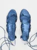The Sparta Heel in Metallic Blue sold by Jamie Haller