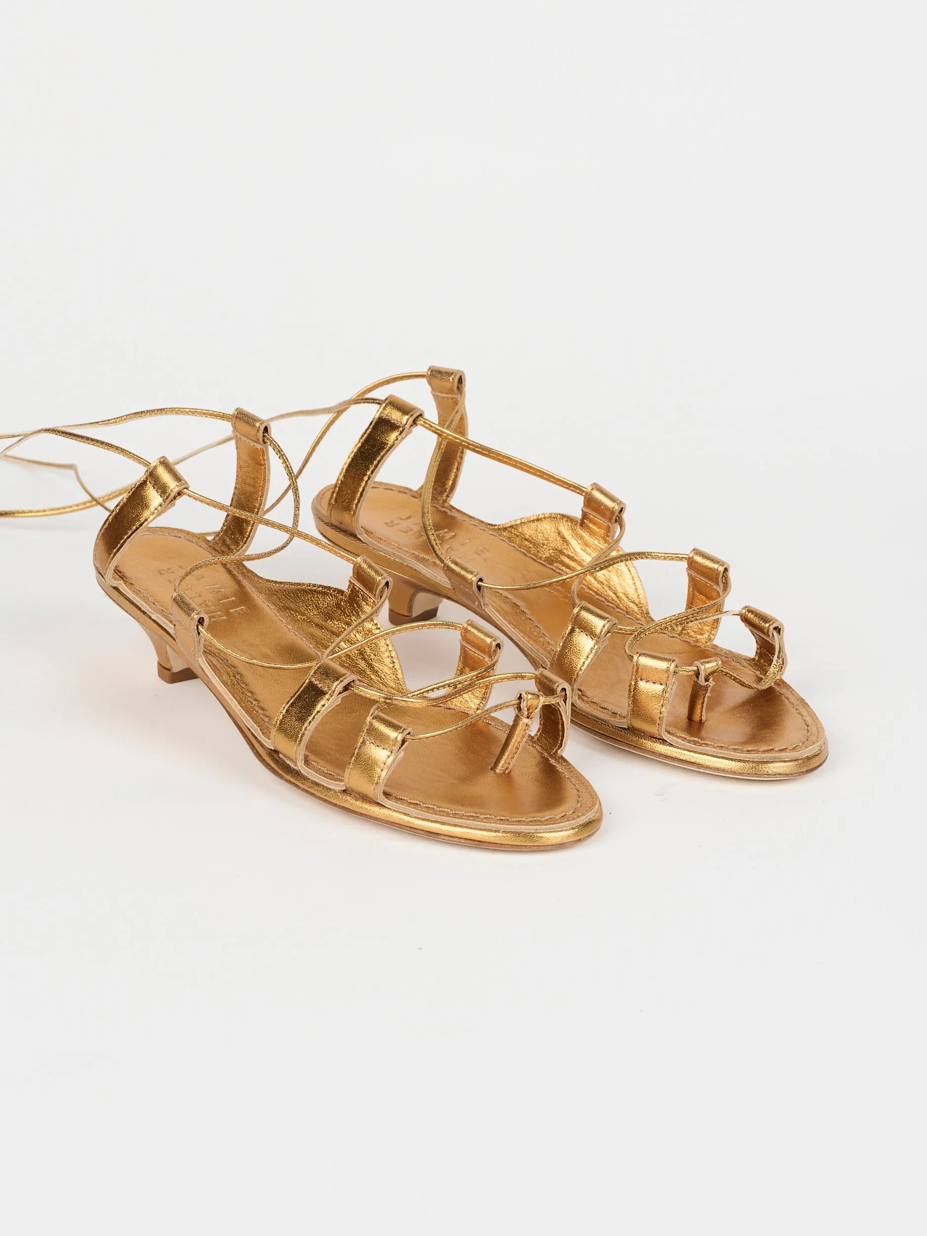 The Sparta Heel in Metallic Bronze sold by Jamie Haller product image thumbnail 4