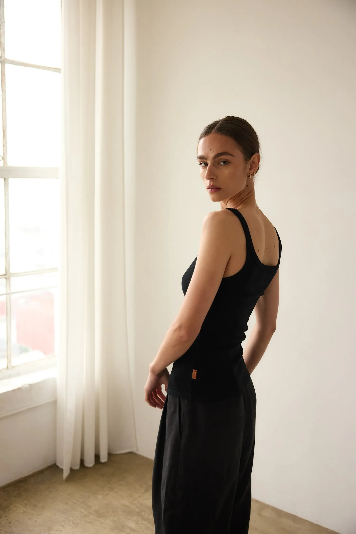 The Undershirt Rib Tank in Black sold by Jamie Haller product image thumbnail 5