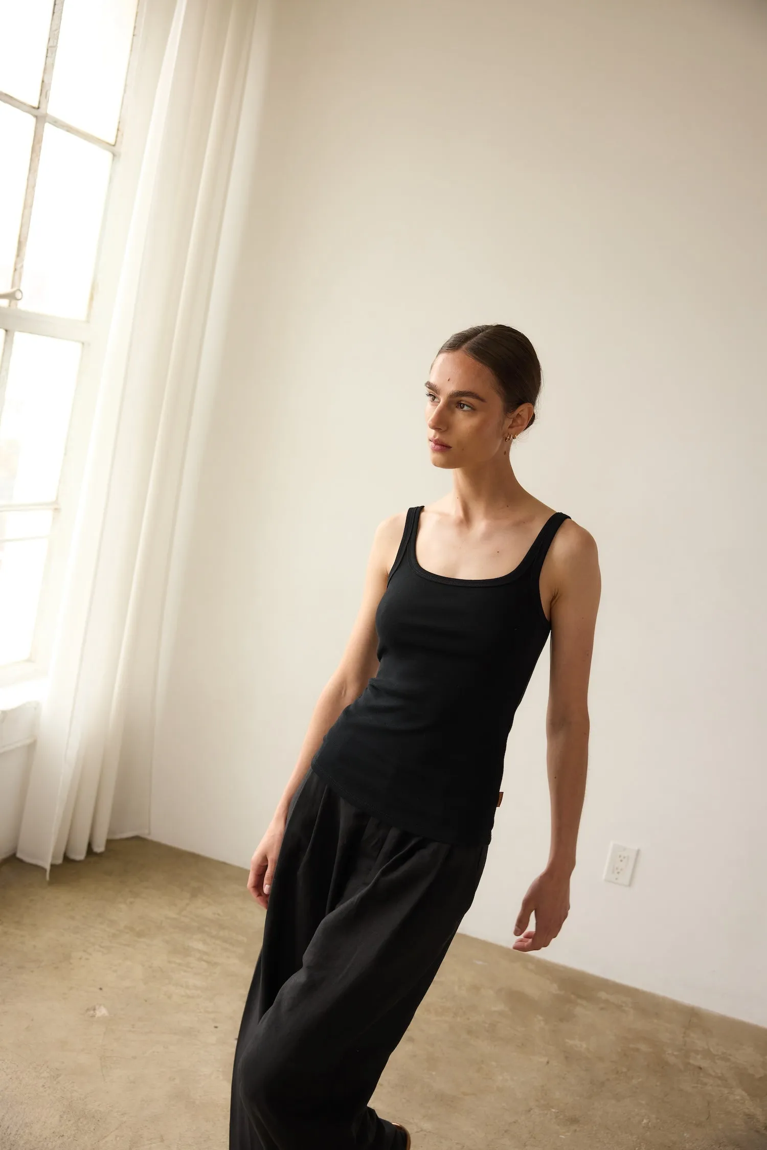 The Undershirt Rib Tank in Black sold by Jamie Haller product image thumbnail 4