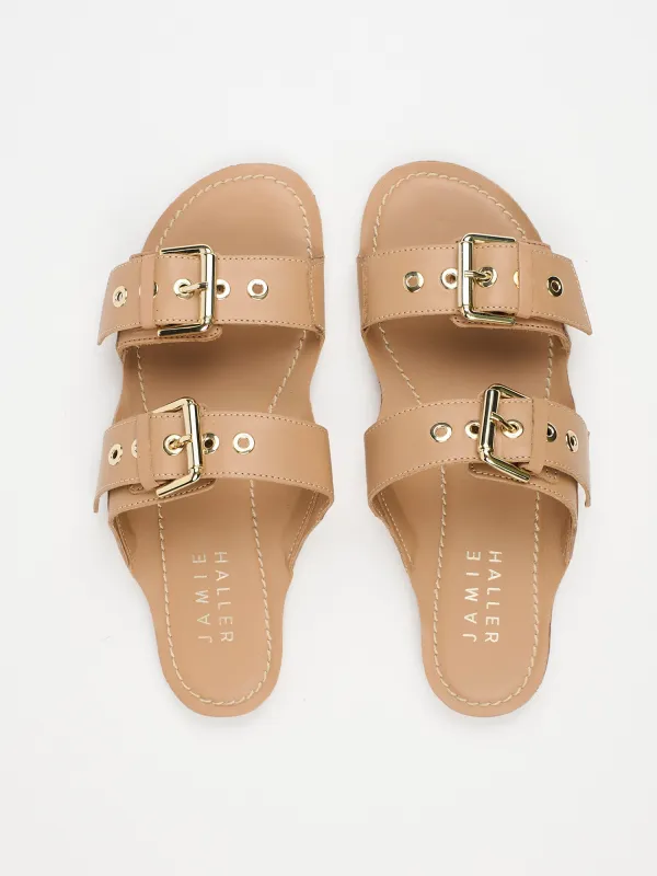 The Double Buckle Slide in Bare sold by Jamie Haller